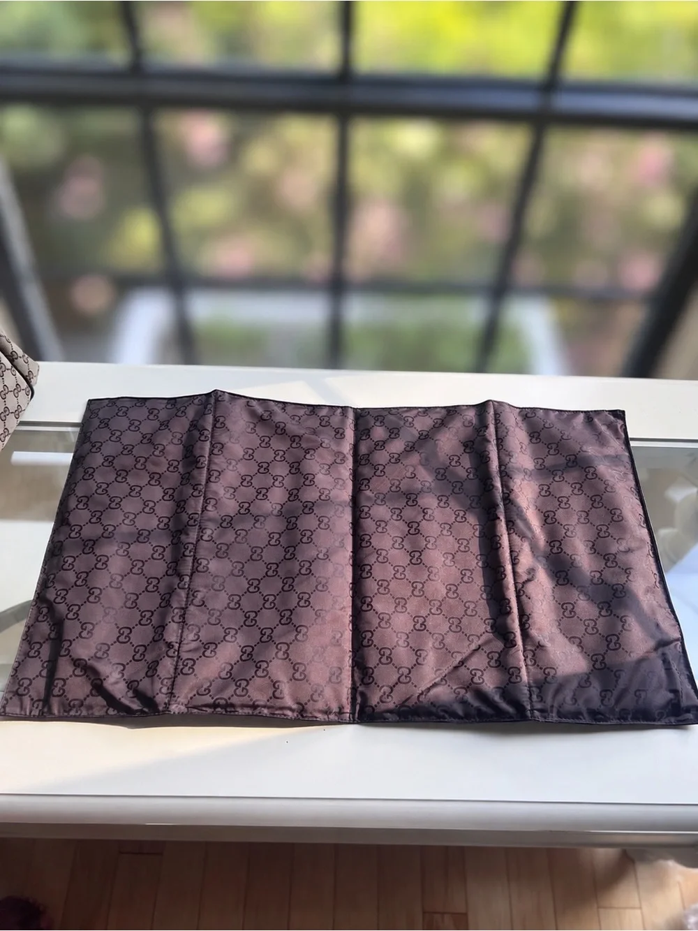 Gucci GG Canvas Monogram Diaper Baby Messenger Bag + Changing Pad